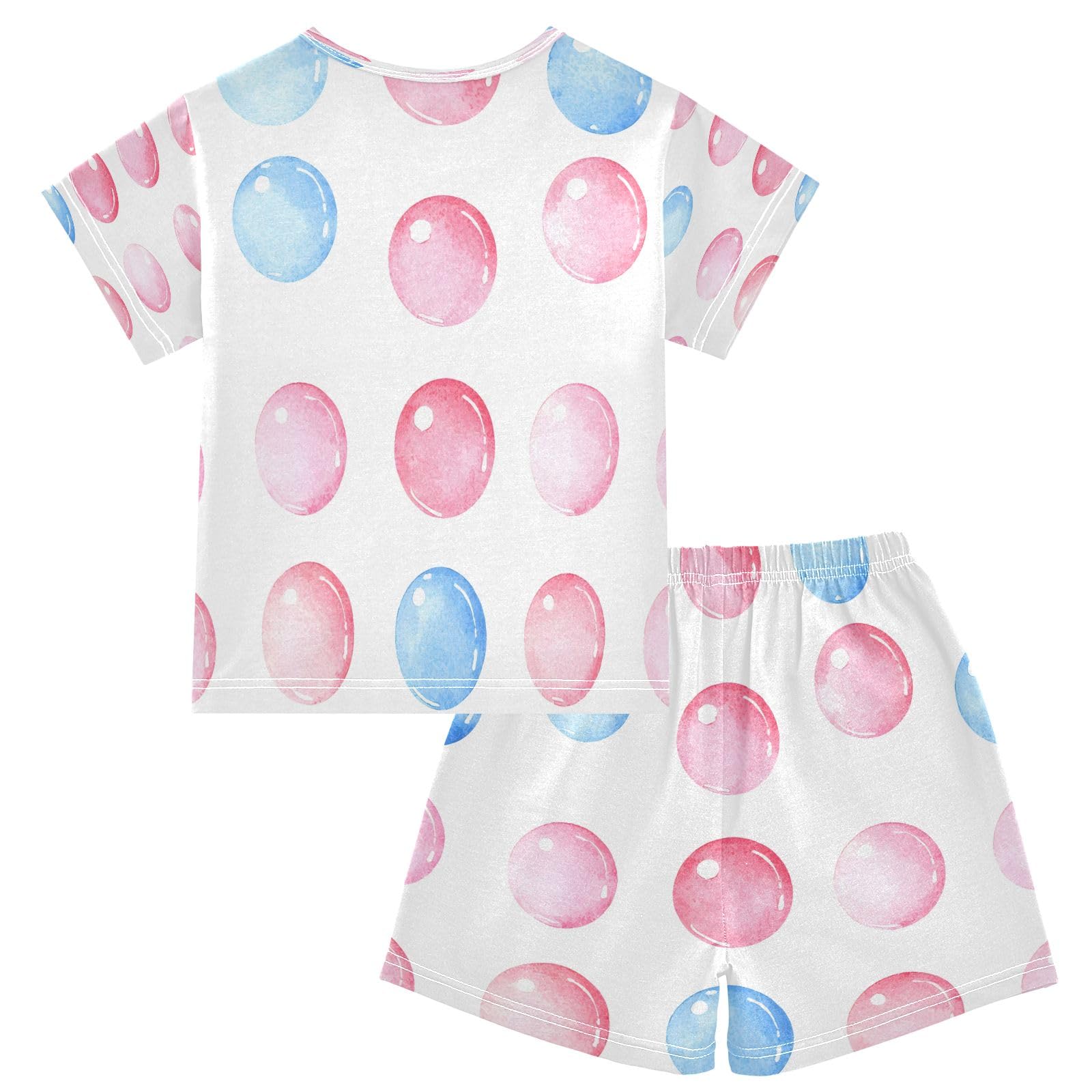 senya Balloon Colorful 1 Summer Pajamas Set Short Cotton Sleepwear 2 Piece Multicolor