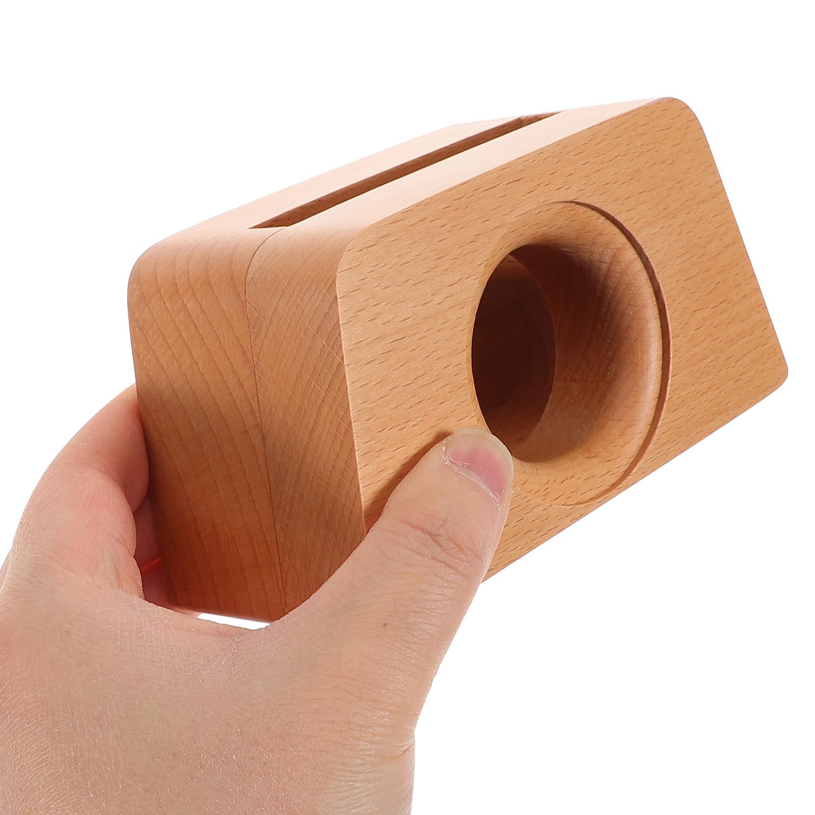 ibasenice Supporto per telefono in legno, supporto per amplificatore audio,