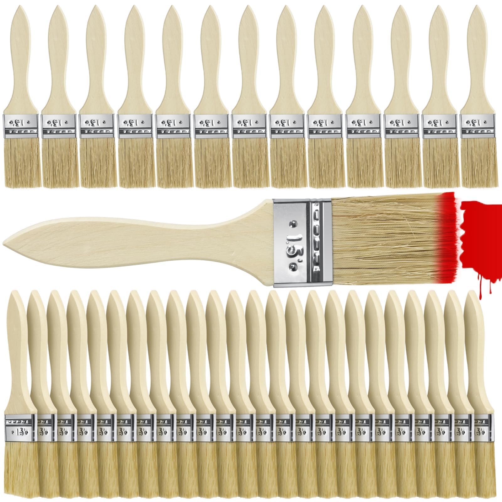 Paint Brushes - 48 Pack 1 Inch Chip Brushes -9