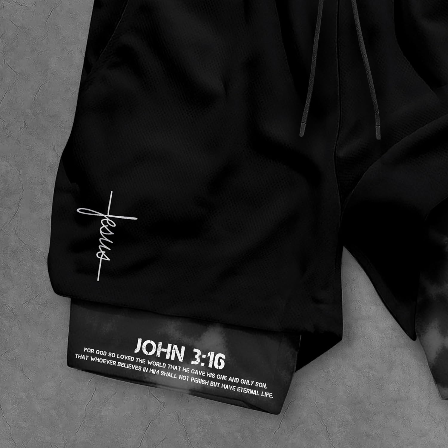 John 3:16 Christian Shorts for Men, Christian Workout, Work Out Shorts Gym for Men, Mens Gym Clothes