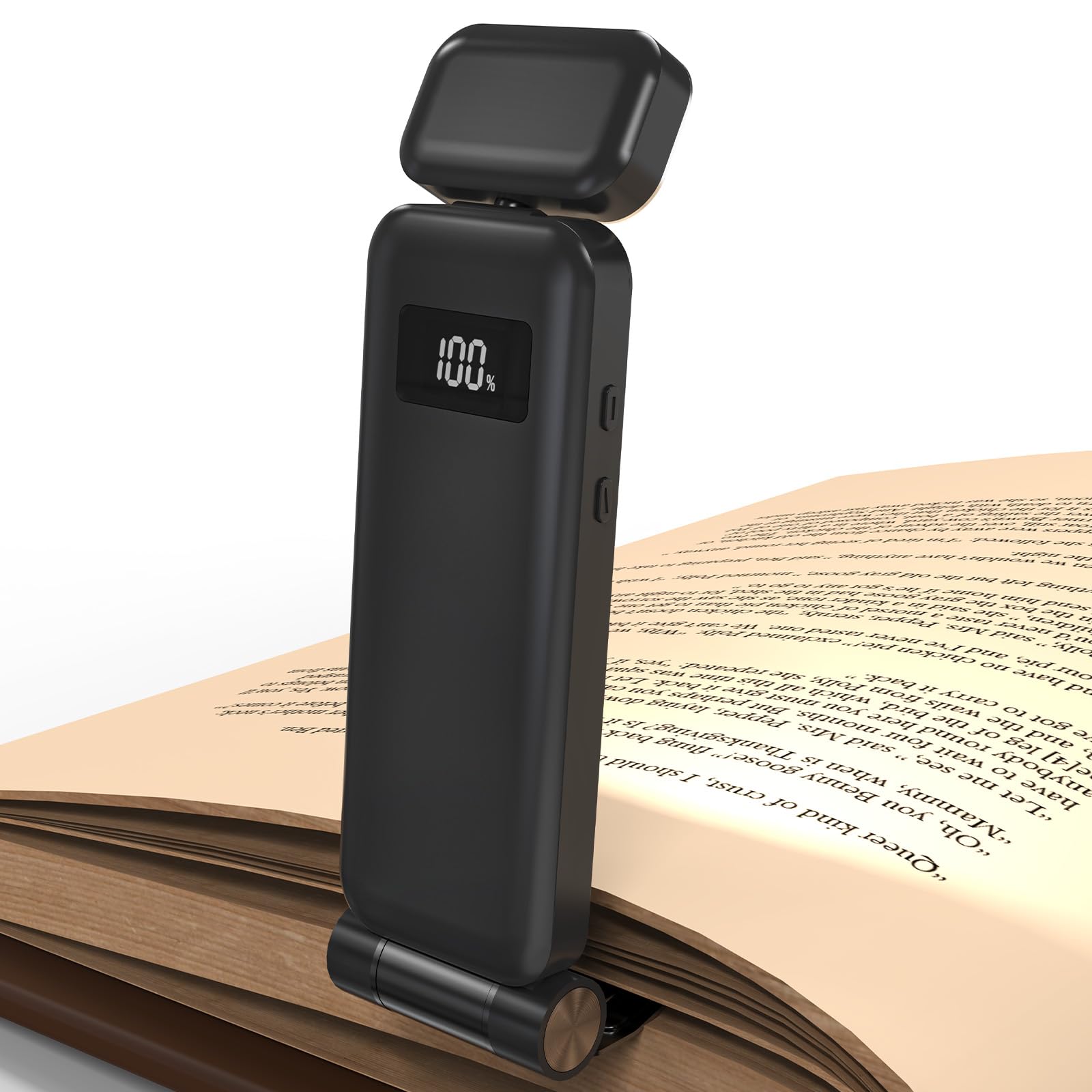 KTEBO Rechargeable Reading Book Light with Clip & Battery Indicator - 9 Luminescence Mode Book Lamp for Night Reading in Bed, Portable 1.6 Oz Ultralight Beside 30H Runtime, Gifts for Book Lovers, Kids