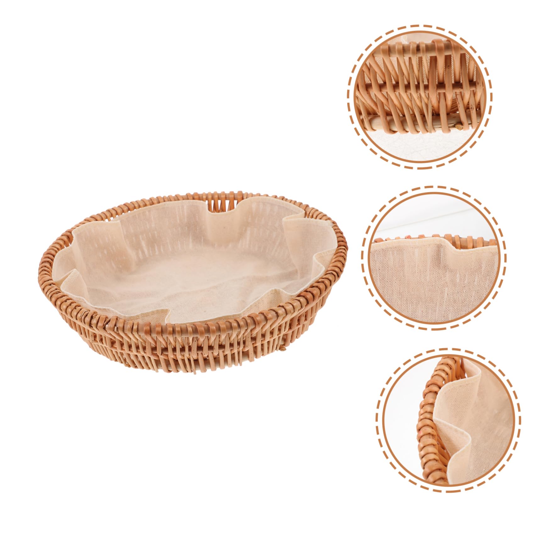 Cesto Intrecciato Rattan Per Pane e Frutta Contenitore Versatile Per Cucina e Ristorante Design Rustico Per Organizzazione e Stoccaggio Di Alimenti e Piccole Cose Medie