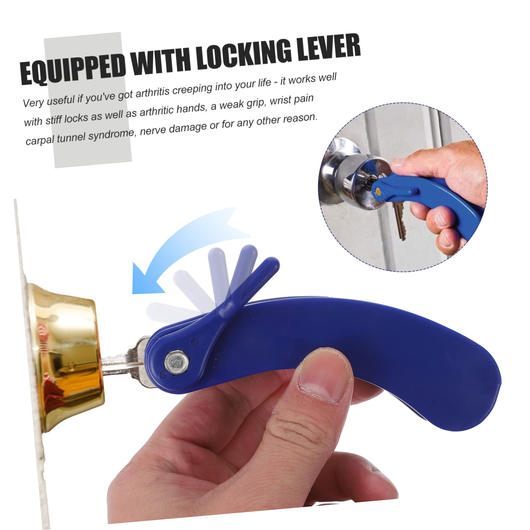FRCOLOR 3pcs Key Turner Aid Adaptive Key Turner for Elderly Mobility Assistance Comfortable to Hold for Two Key Turner Holder