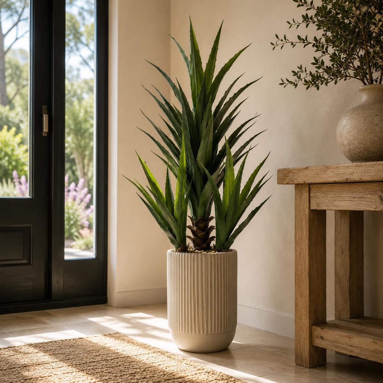 Leaf 4ft Agave Tropical Display Plant - Pink