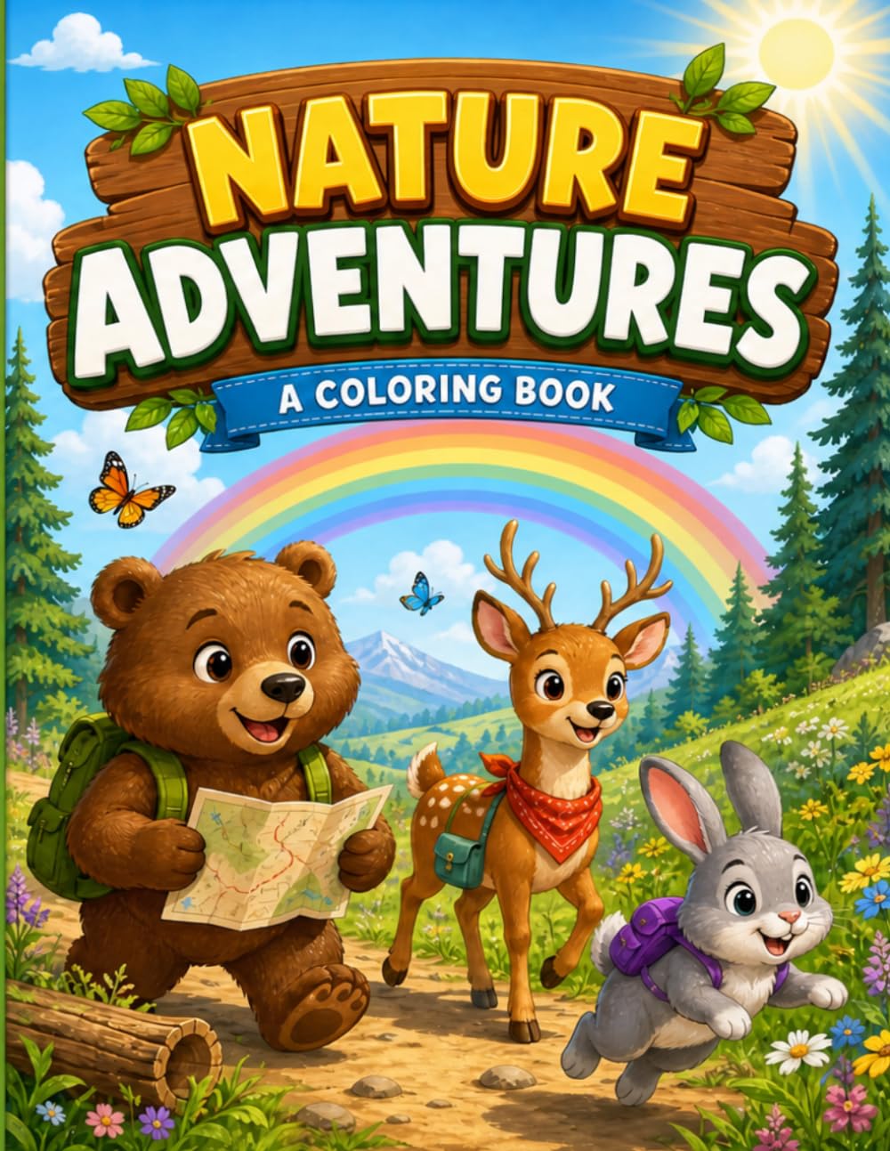 Nature Adventures: Coloring Book for Kids: Explore the Beauty of Nature and Landscapes