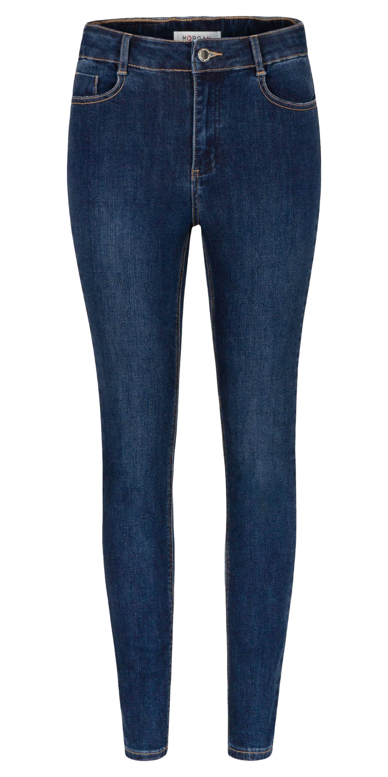 Morgan Woman Denim Slim Basic 212-Pam Pants, Jean Brut, 42 EU