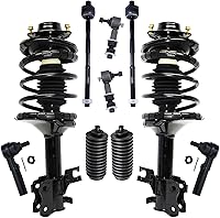 Vista 153 de Detroit Axle - Kit de puntales delanteros para Ford 2000-2004 Focus 2 puntales con muelle helicoidal 2 brazos de control inferiores con rótulas 2001
