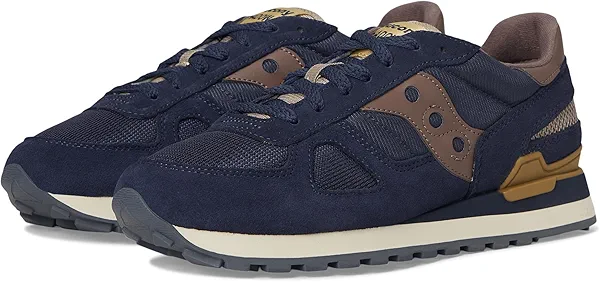 Saucony Unisex Shadow Original Sneaker, Navy/Taupe, 10 US Men