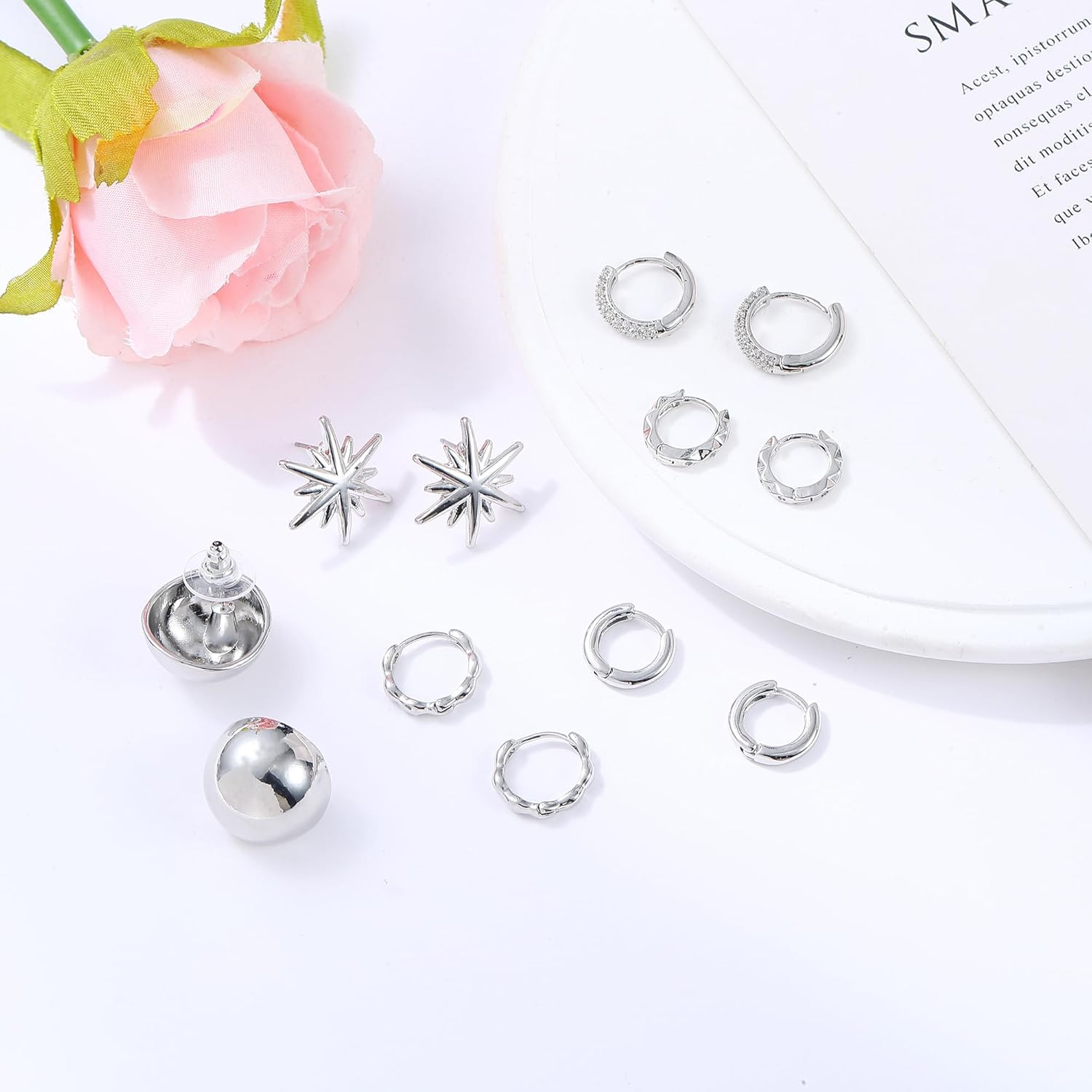 6 Pairs Gold Hoop Earrings Set for Women, 14K Gold Plated Small Huggie Hoops Earrings Hypoallergenic, Lightweight Tiny Cartilage Piercings Earrings Jewelry for Women Gifts. - Image 5