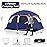 CAMPROS CP Tent-6-Person-Camping-Tents, Waterproof Windproof Family Tent with Top Rainfly, 4 Large Mesh Windows, Double Layer, Easy Set Up, Portable with Carry Bag (Navy Blue)