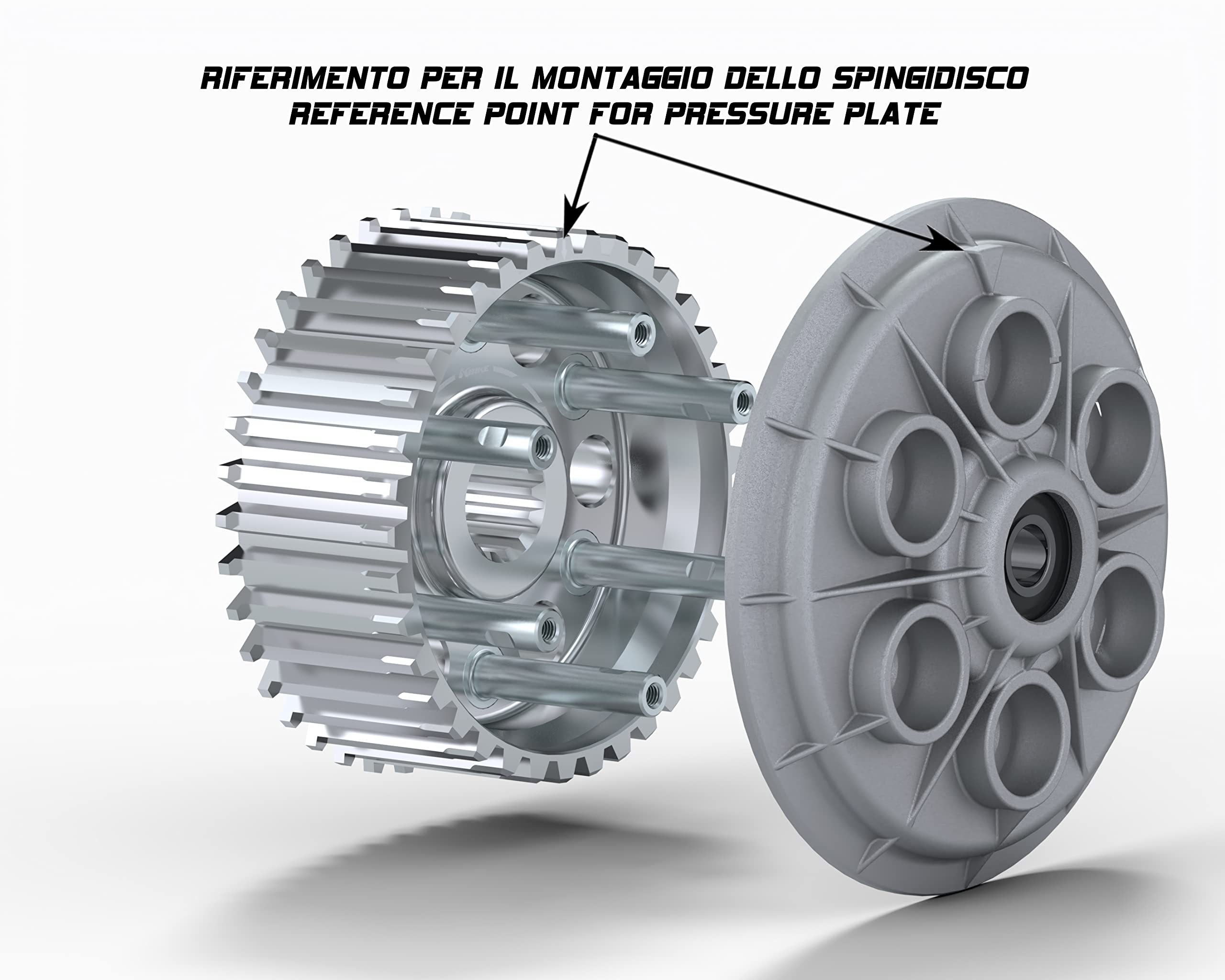 Kbike tamburo frizione per Ducati (Argento)