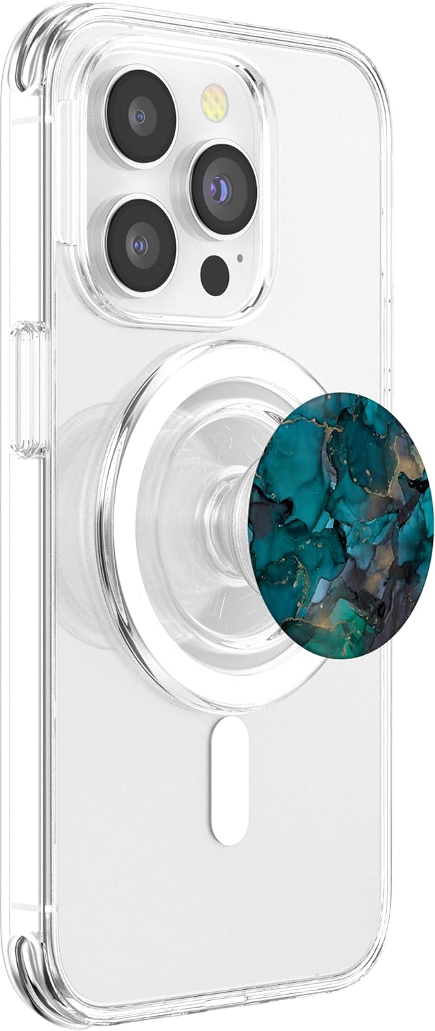Mixture of Dark Green and Black Colors With Gold Accents PopSockets PopGrip for MagSafe