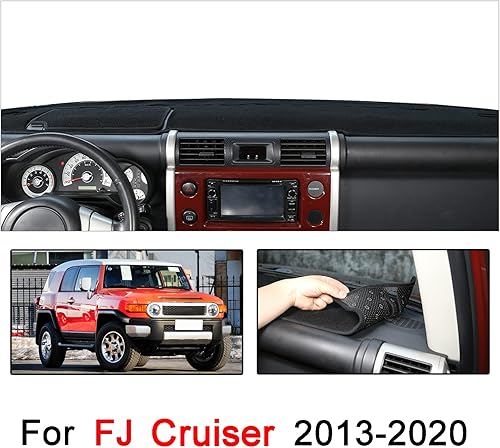 Miniatura 8 de LLKUANG Tapete de poliéster compatible con Toyota FJ Cruiser 2007-2021, cubierta de tablero de automóvil, almohadilla para parasol, accesorios