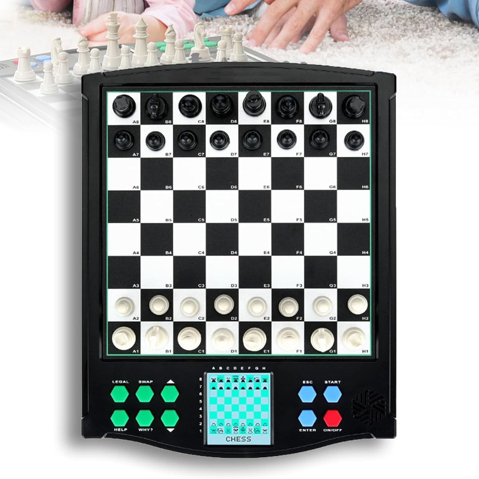 Elektronisches Schachspiel Mit Touchscreen, LCD-Bildschirm, Zwei Schachbrettern, 30 Spielmodi, Für Zwei-Spieler-Spiele Und Familienspiele