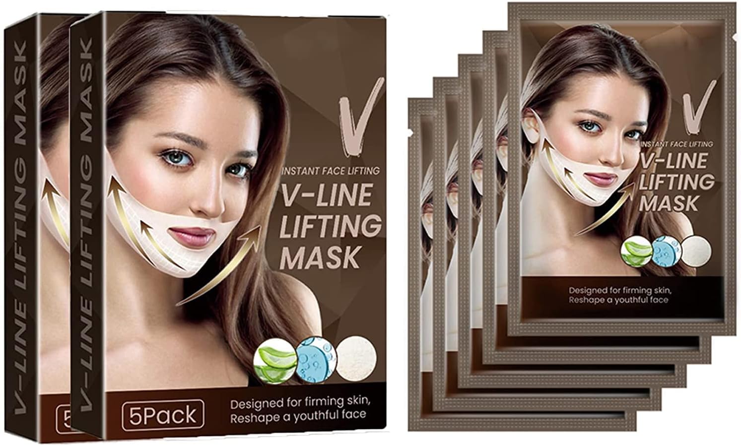 Bloskin Lift Mask,V Line Lifting Mask Double Chin Reducer,V Shaped Slimming Face Mask,Face Lift