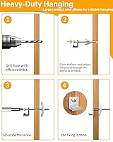Vista 5 de Anclajes para paneles de yeso resistentes de 1/4 de pulgada, 15 pernos de palanca de metal con pernos, kit de anclajes y tornillos de pared seca