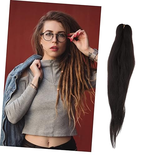 Pre Stretched Braiding Hair Synthetic Extensions for Women Natural Brown Crochet Dreadlock Wig Comfortable Lightweight Braids for Stylish Looks and Easy Wear