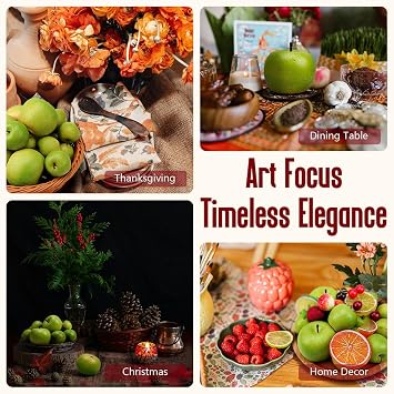 13Pcs Artificial Green Apples, Realistic Fake Fruit for Decoration