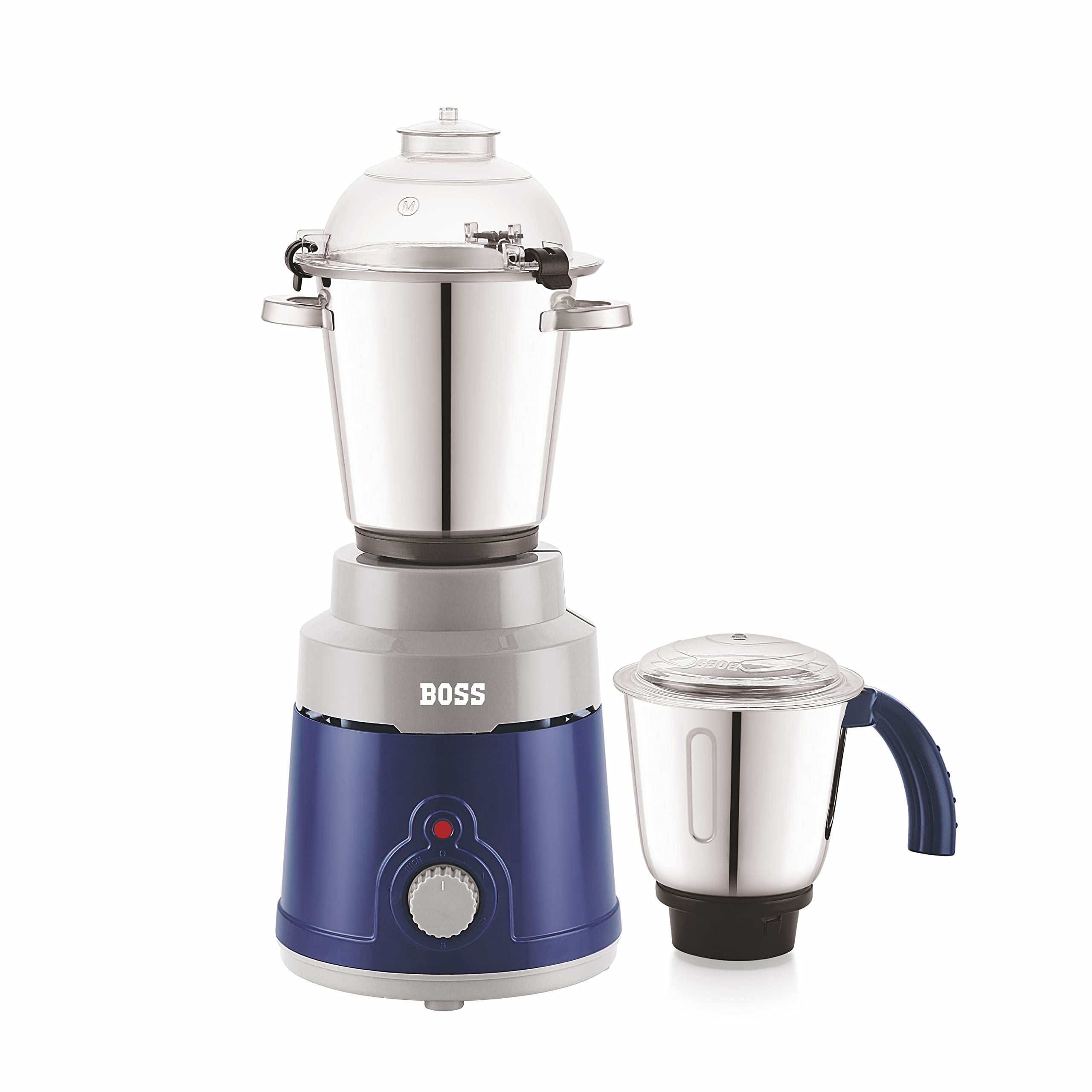 BOSS Ruf Tuf Mixer,1000 Watt,2 Jars, 3-Speed with Overload Protection, Blue & Grey