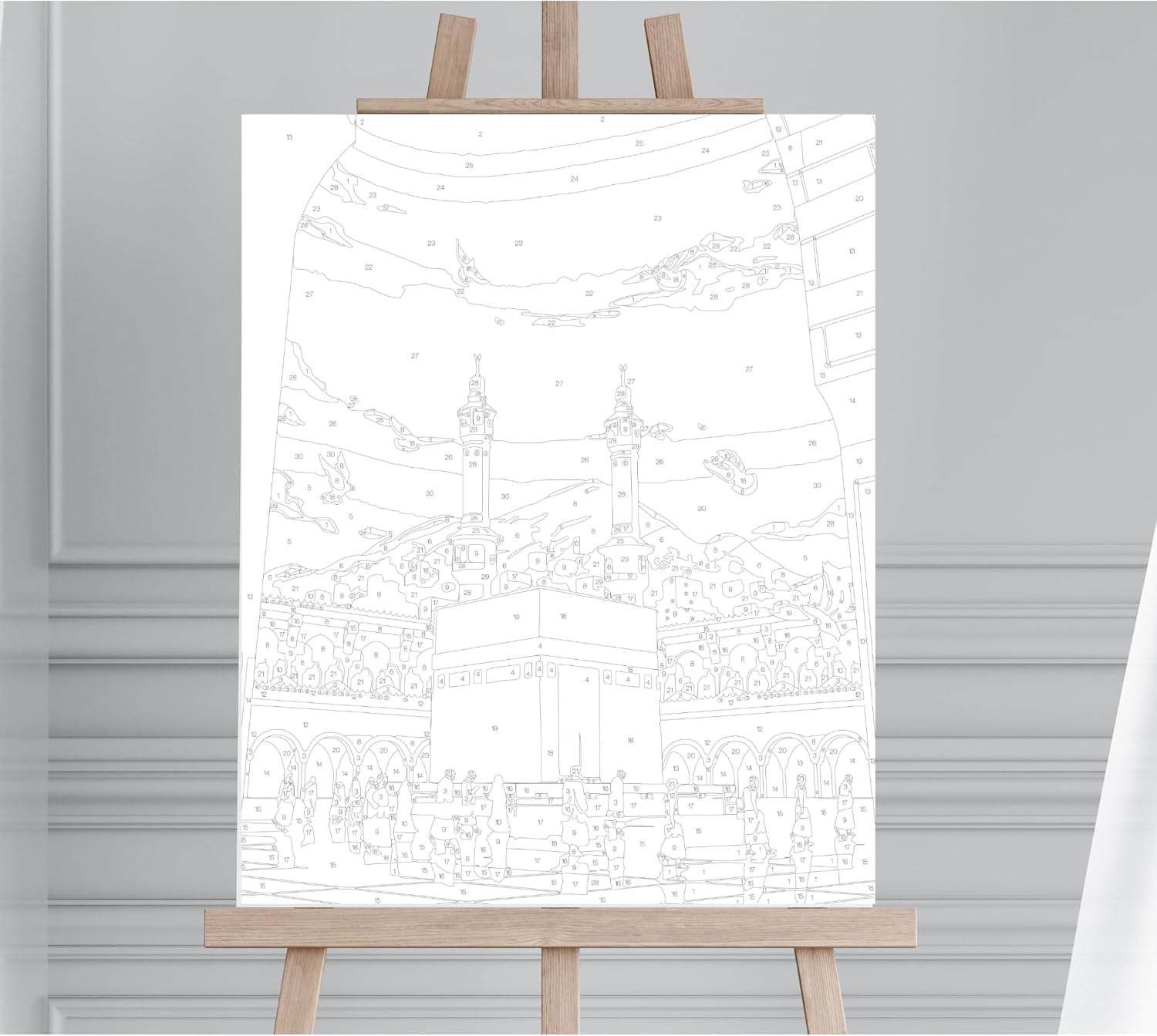 UMRASTORE Ka'abah (Masjid Al-Haram) Paint by Numbers Kit | Islamic Paint by Numbers | Islamic Painting | Islamic DIY Art |