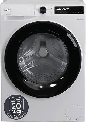 Candy ProWash 500 BR 49SBL8-S, Lavadora 9 KG, 1400 RPM, Display Digital, Conectividad WIFI, 16 Ciclos, Motor Inverter, Inicio Diferido 24H, Bloqueo Infantil, Tambor 52,5cm, 72 DB, Blanco          [Clase de eficiencia energética A]
