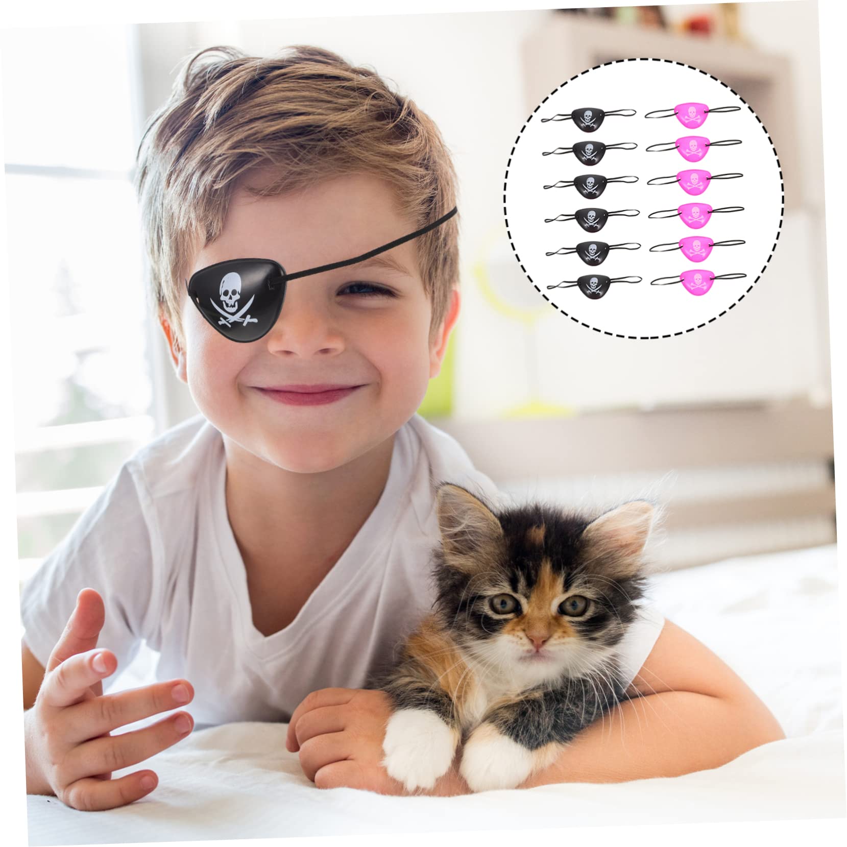 60stücke Piraten Augenklappen Einäugige Kunststoff Augenbinde Skull Eye Patches Für Halloween Karneval Und Cosplay Vielseitiges Kostümzubehör Für Erwachsene