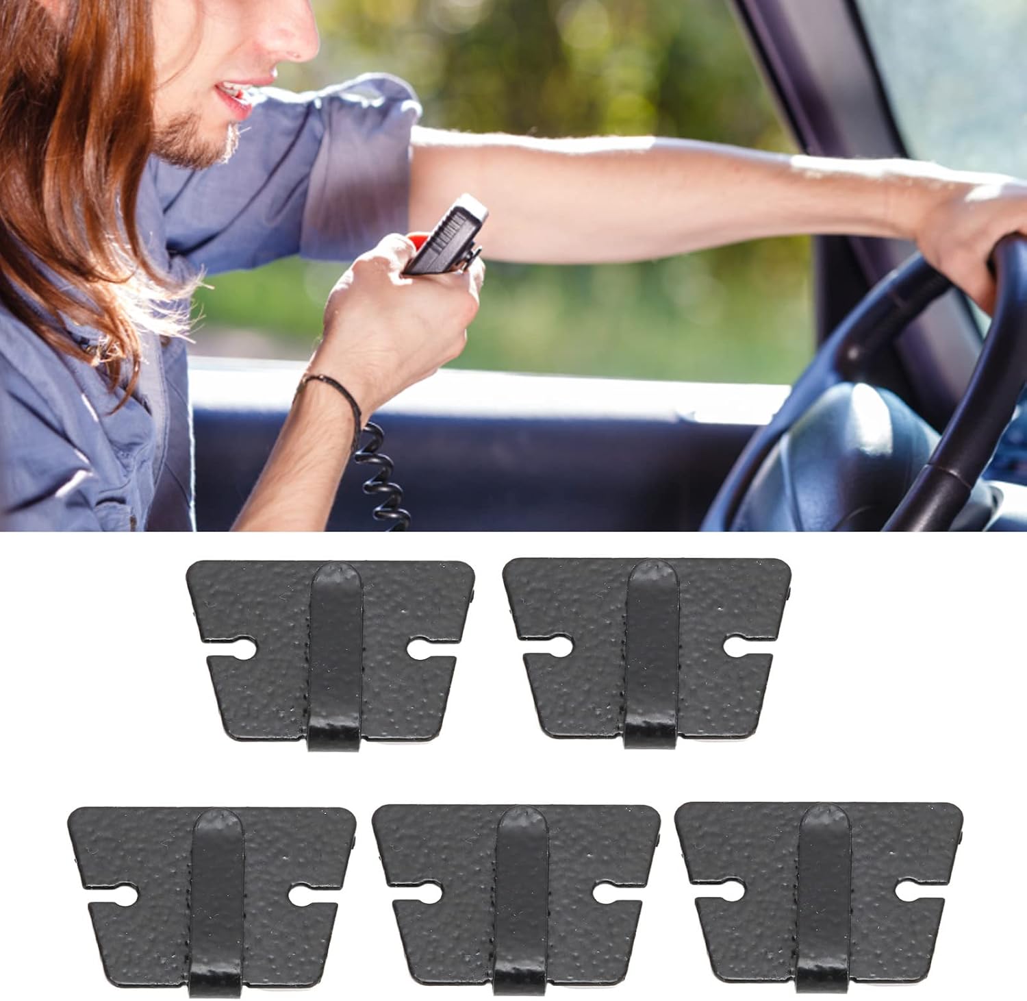 Radio Mic Bracket Holder Clip for IC 2720H IC 2820H TM241 TM231, Metal Material image 2