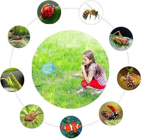 Miniatura 5 de Redes telescópicas de pesca de mariposa para niños, herramientas perfectas para exteriores, coloridas para atrapar insectos, insectos, peces,