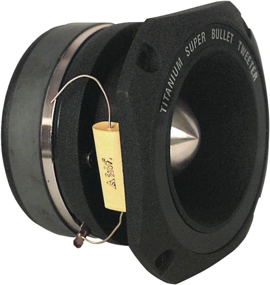 1.5" Car Audio Speaker Tweeter-400 Watt High Power 1.5 Inch Super Titanium Tweeter System w/Die Cast Aluminum Frame,2 kHz-25 kHz Frequency,105 dB,4-8 Ohm,Heavy Duty 60 oz Magnet-Pyramid TW46