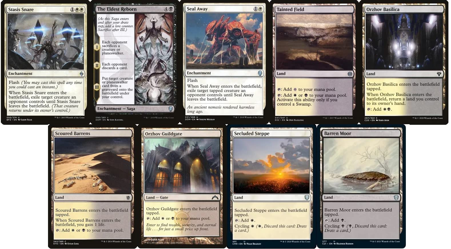 Amazon.com: Elite Enchantment Commander Deck- Daxos - Black White - Custom  Built - MTG - EDH