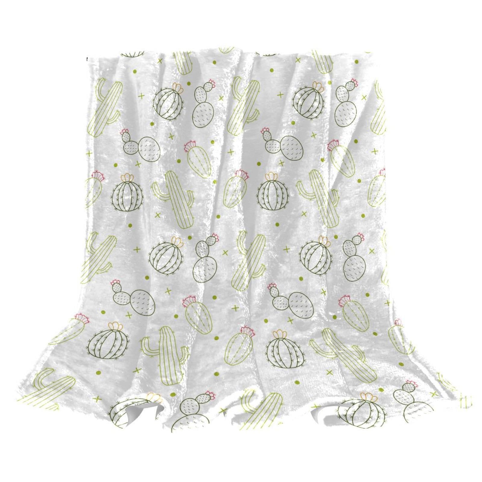 Plaid polaire cactus pour ne plus avoir froid au bureau et salon