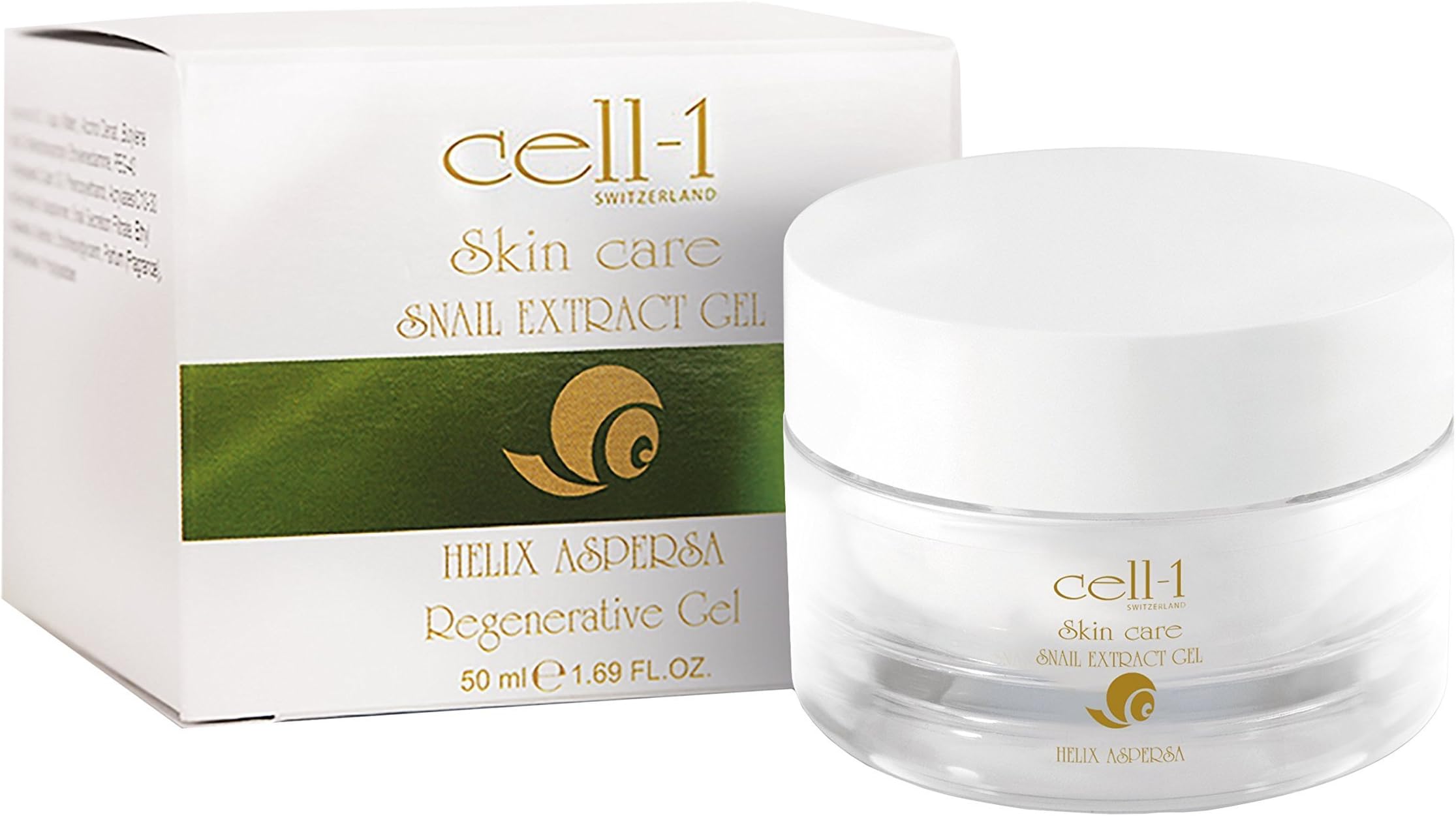 cell-1 Gel, Original Premium skincare with snail extract | rich in care for all skin types | effective against wrinkles, pimples, spots, scars and stretch marks | 1x 50ml gel