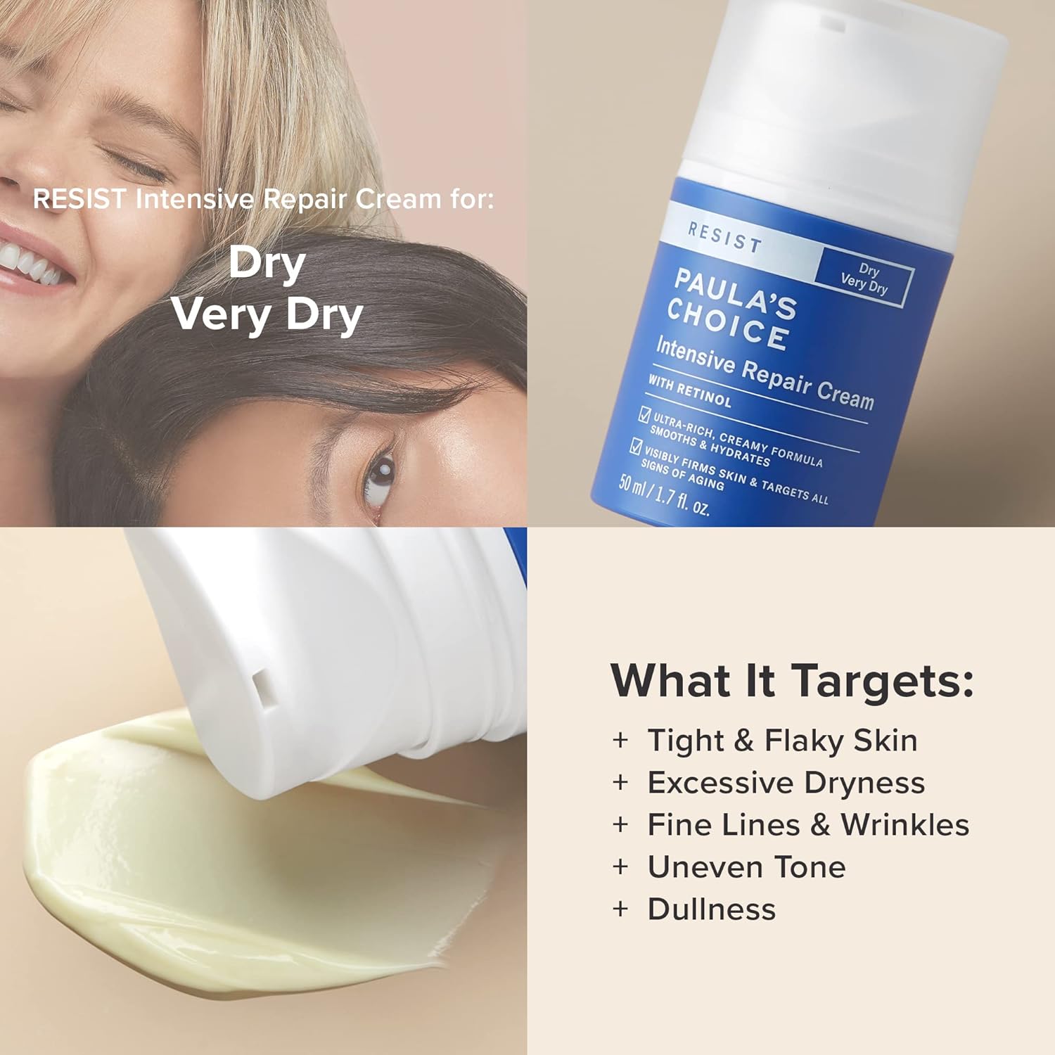 Paula's Choice RESIST Intensive Repair cream, 1. 7 oz Bottle, Anti-Aging Face cream image 4 of 6 B00O9TLU9S