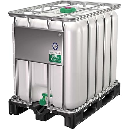 DIE BOX FABRIK IBC Container 600 Liter NEU | auf PE-Palette | Einfüllöffnung: 150mm | Schiebehahnventil 50mm | IBC Tank | Wassertank | Regenwassertank