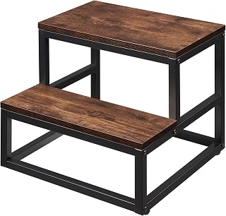 Heavy Duty Wooden Step Stool – 2 Step Stool for Kitchen, Bathroom & Bedroom