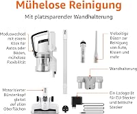 Amazon Basics 2in1 Vezeték Nélküli Porszívó 150W DC Motor Fehér-Fekete 2
