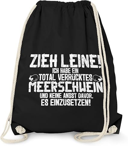 Fashionalarm Turnbeutel Mit Lustigem Meerschweinchen-Spruch – 37x46 Cm, 100% Baumwolle – Perfekt Für Schule & Freizeit