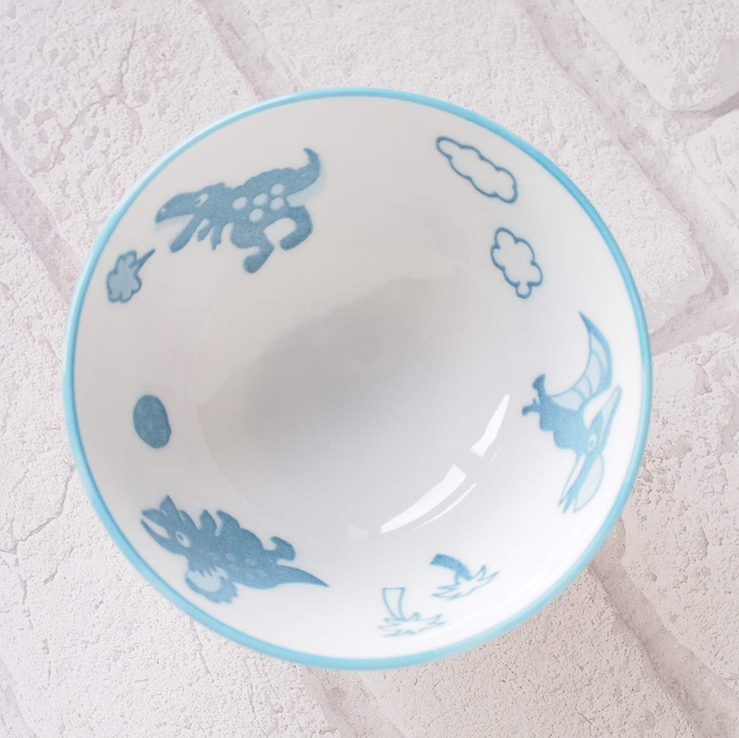 Minorutouki Ceramic Children's Ricebowl Dinosaur 4.25 inches (10.8 cm) Pack of 2 φ4×H2in 9.17oz made in Japan image 5