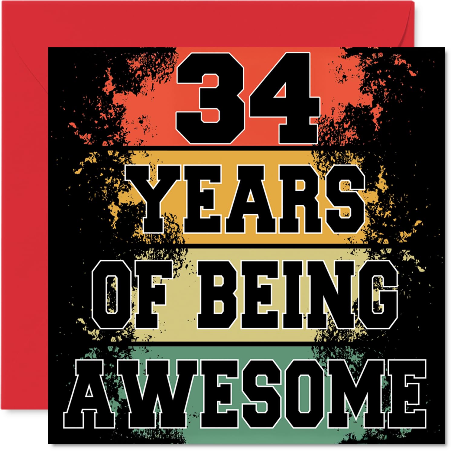 34th Birthday Cards for Women and Men, Being Awesome