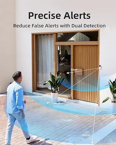 Miniatura 4 de Noorio Timbre de video inteligente 3K inalámbrico, cámara de seguridad alimentada por batería de 5MP con timbre, duración de la batería de 180 días,