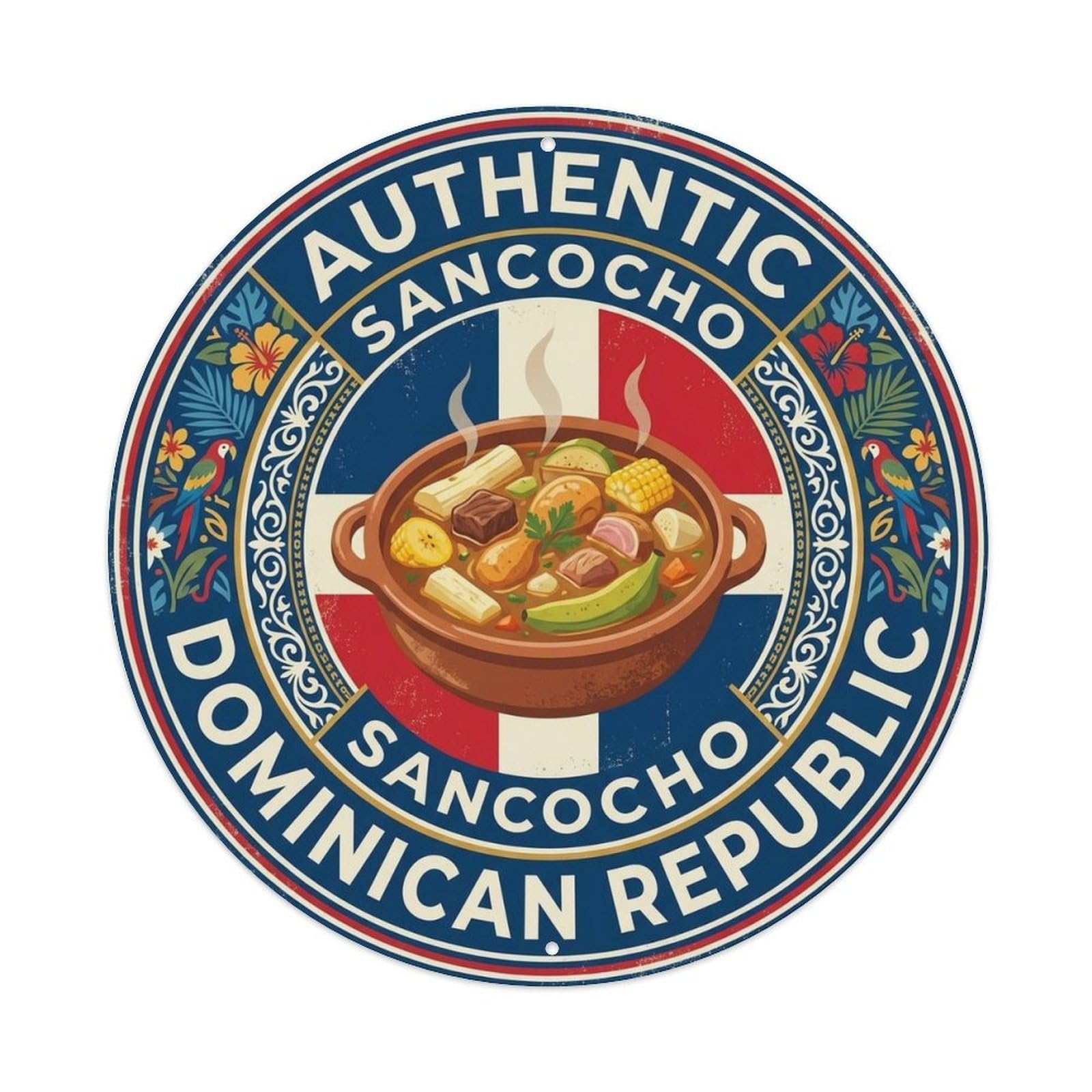 Dominican Republic Travel Sancocho Dominican Soup Metal Tin Sign