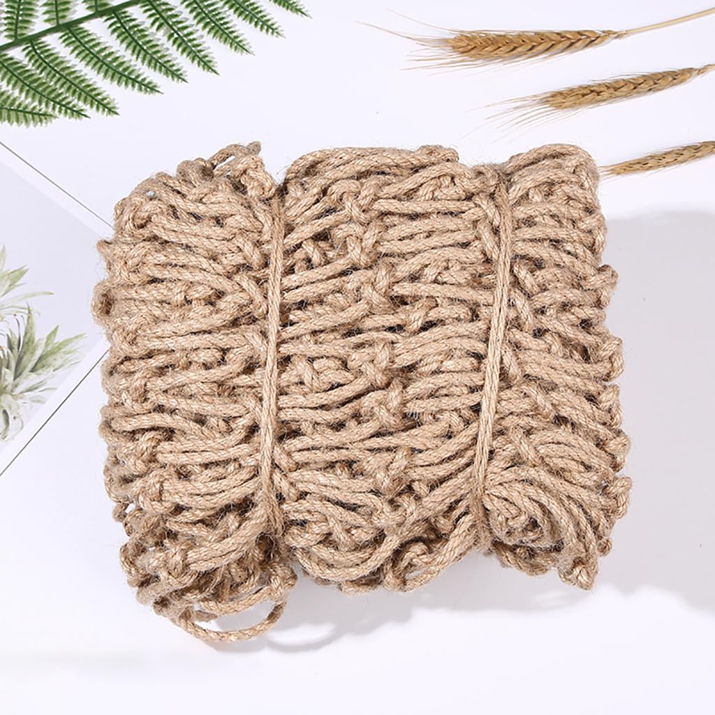 Ronghuida Jute Kids Playground Hemp Rope Net,Natural Netting For Rope Bridge Ladder Hammock Swing,Children Outdoor Jungle Climbing Rope Mesh,Thick Tree House Protection (Size:1m×10M(3.3Ft×32.8Ft),Color:jute)