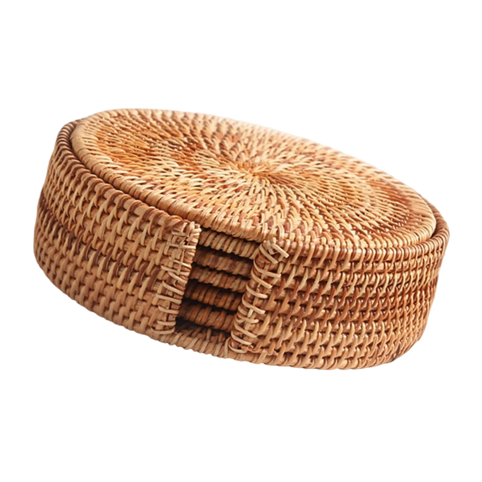 LUCKGONI Coasters For Hot Dishes And Drink Natural Rattan Nonslip Placemat Kitchen Table Protector