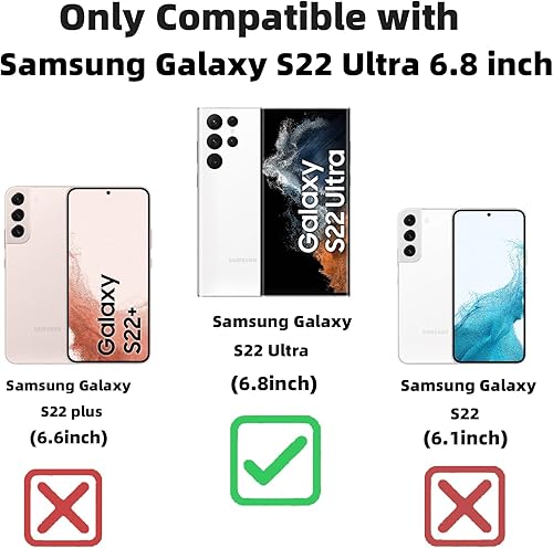 Miniatura 2 de Funda magnética para Samsung Galaxy S22 Ultra, para mujeres y niñas, suave chapado de lujo, degradado, con purpurina, bonita funda de corazón,