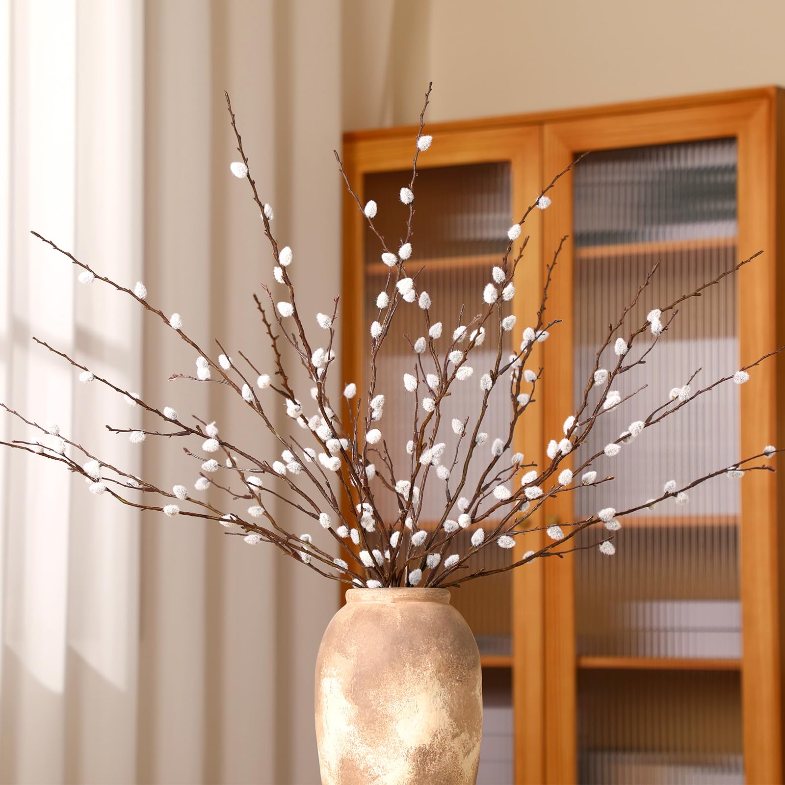 XunYee Artificial Pussy Willow Branches