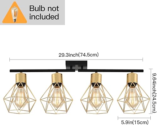 Miniatura 4 de SEEBLEN Moderno kit de iluminación de 4 luces para rieles de pared, techo, luz de techo direccional para cocina, comedor, sala de estar, pasillo,