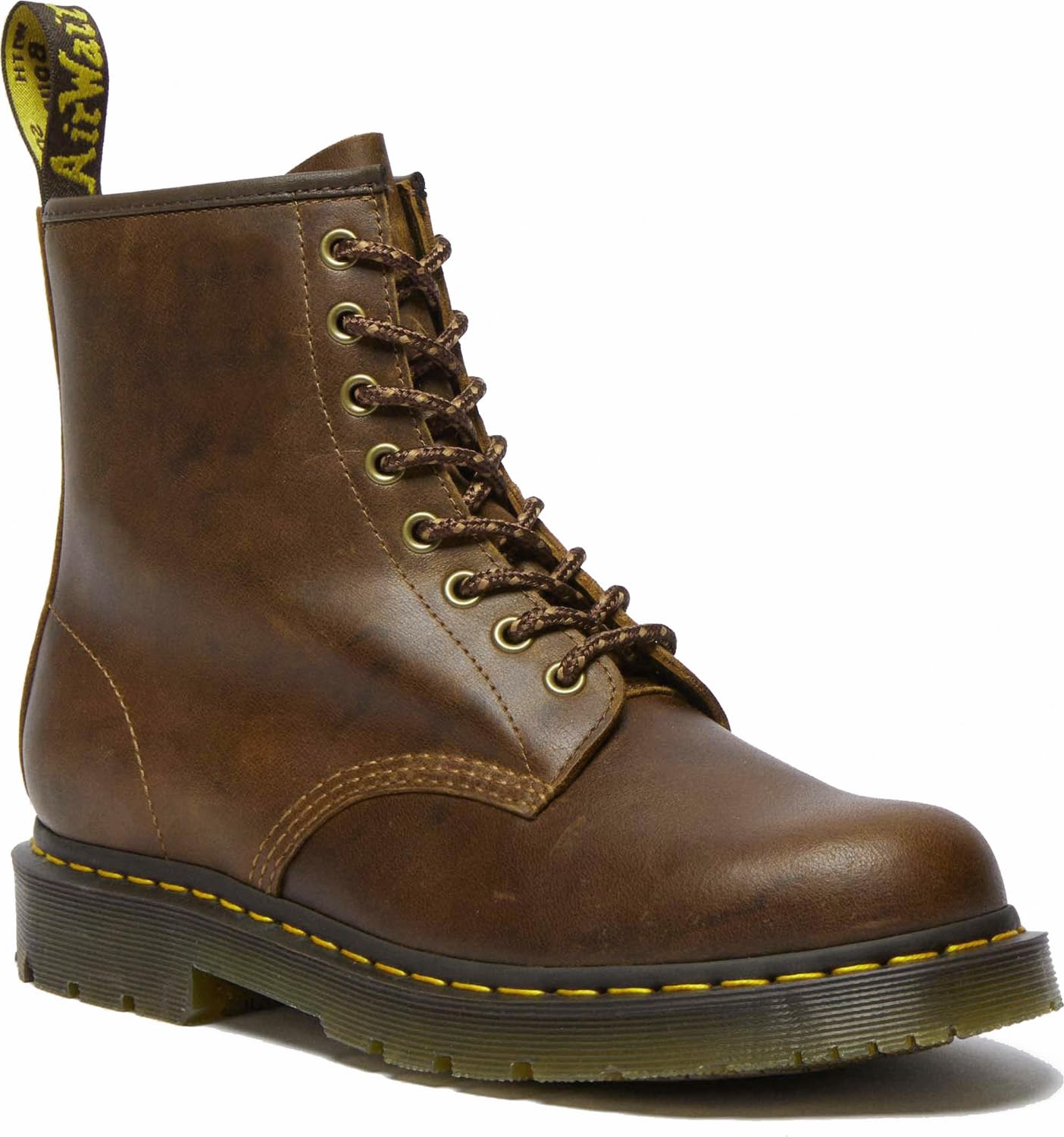 Dr. Martens Unisex 1460 Originals 8-Eye, Soft Toe Slip Resistant, 6 Inch Work Boot: 14 Women/13 Men Dark Tan