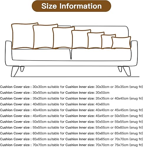 Miniatura 9 de OTOSTAR Juego de 2 fundas de almohada de lino cuadradas decorativas de 20 x 20 pulgadas para decoración del hogar, sofá, dormitorio, automóvil,