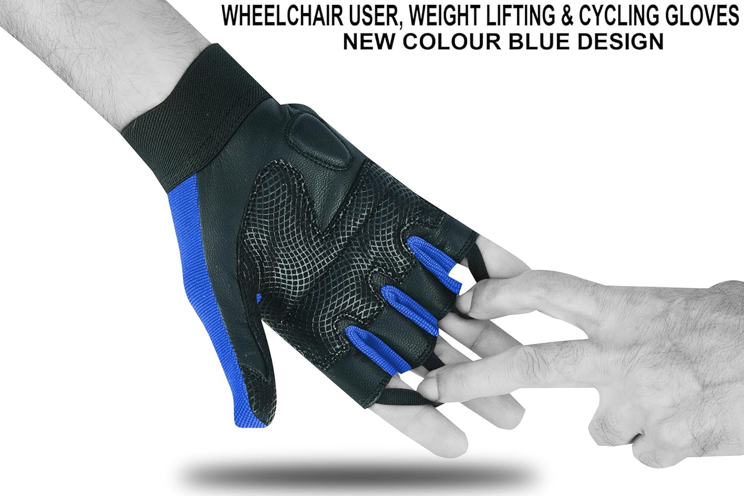 Wheelchair User Gloves Mobility Disability Fingerless Long Thumb Leather Palm for Men and Women Workout Weight Lifting, Cycling, Driving Gloves New Camo Design Unisex