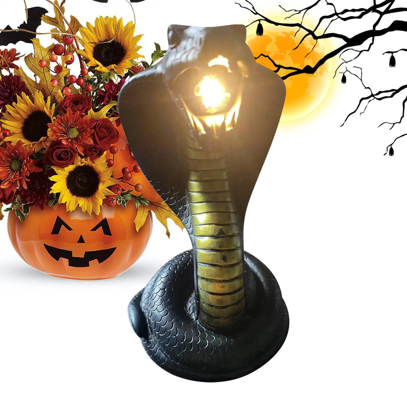 Lampe veilleuse serpent Halloween à éclairage LED doux de collection - 8